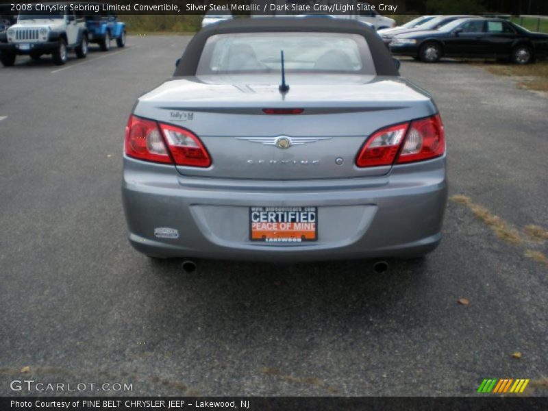 Silver Steel Metallic / Dark Slate Gray/Light Slate Gray 2008 Chrysler Sebring Limited Convertible