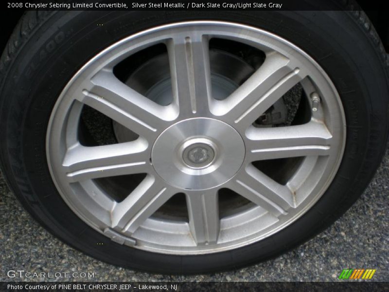 Silver Steel Metallic / Dark Slate Gray/Light Slate Gray 2008 Chrysler Sebring Limited Convertible