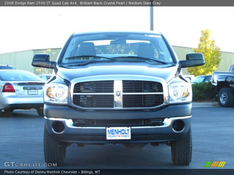 Brilliant Black Crystal Pearl / Medium Slate Gray 2008 Dodge Ram 2500 ST Quad Cab 4x4