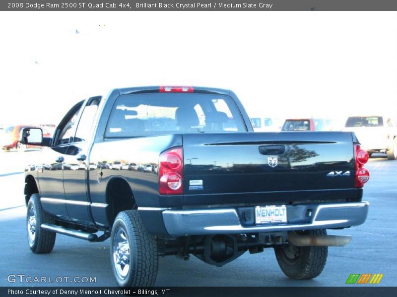 Brilliant Black Crystal Pearl / Medium Slate Gray 2008 Dodge Ram 2500 ST Quad Cab 4x4