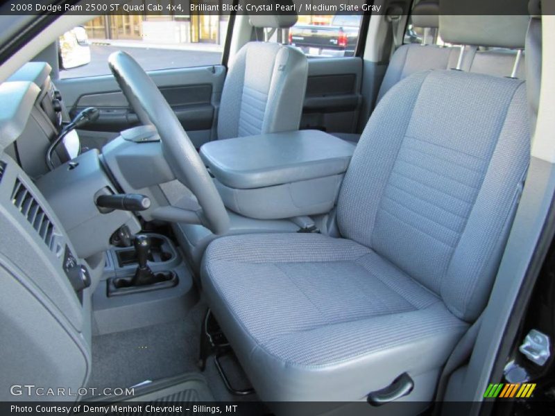Brilliant Black Crystal Pearl / Medium Slate Gray 2008 Dodge Ram 2500 ST Quad Cab 4x4