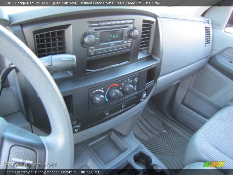 Brilliant Black Crystal Pearl / Medium Slate Gray 2008 Dodge Ram 2500 ST Quad Cab 4x4