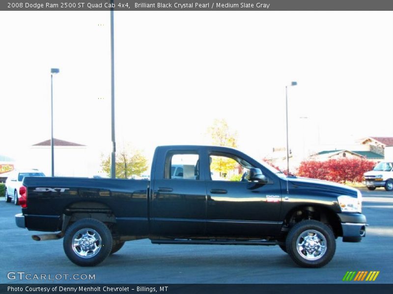 Brilliant Black Crystal Pearl / Medium Slate Gray 2008 Dodge Ram 2500 ST Quad Cab 4x4