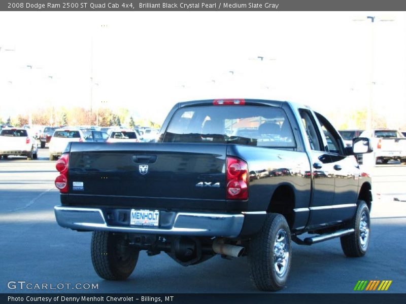 Brilliant Black Crystal Pearl / Medium Slate Gray 2008 Dodge Ram 2500 ST Quad Cab 4x4