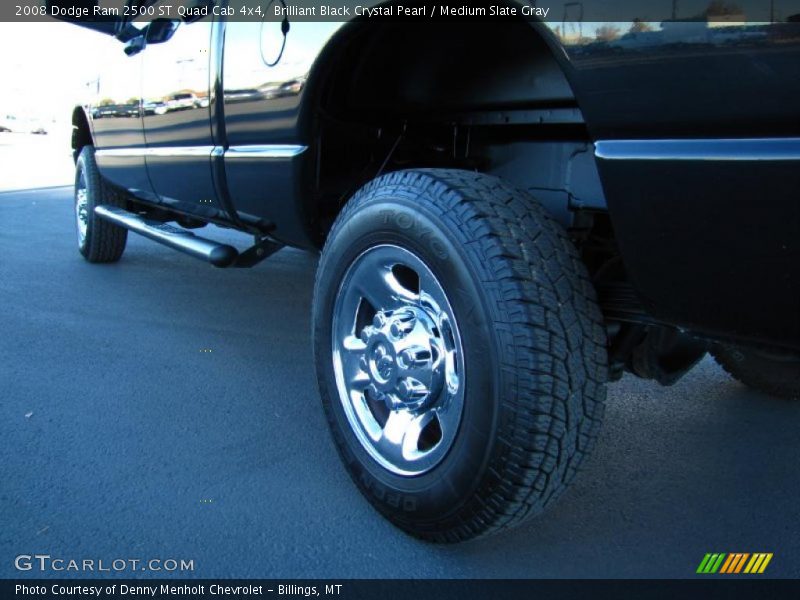 Brilliant Black Crystal Pearl / Medium Slate Gray 2008 Dodge Ram 2500 ST Quad Cab 4x4