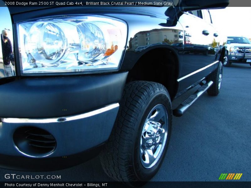 Brilliant Black Crystal Pearl / Medium Slate Gray 2008 Dodge Ram 2500 ST Quad Cab 4x4