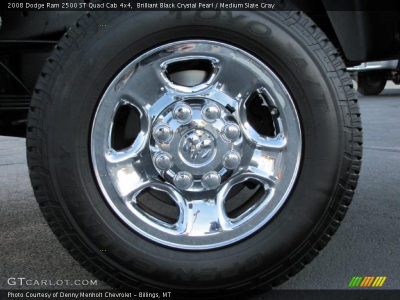 Brilliant Black Crystal Pearl / Medium Slate Gray 2008 Dodge Ram 2500 ST Quad Cab 4x4