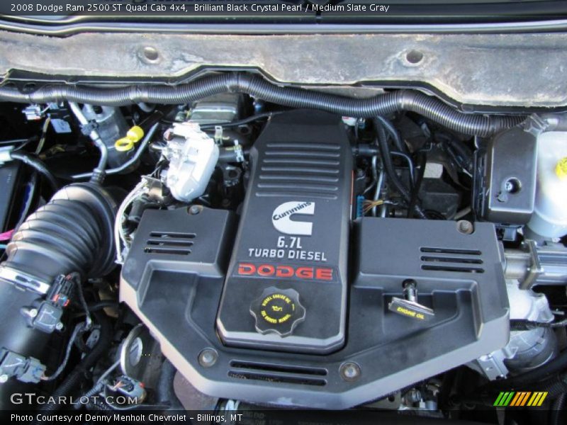 Brilliant Black Crystal Pearl / Medium Slate Gray 2008 Dodge Ram 2500 ST Quad Cab 4x4
