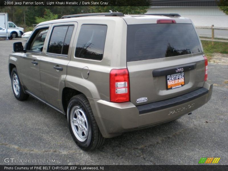 Light Khaki Metallic / Dark Slate Gray 2008 Jeep Patriot Sport