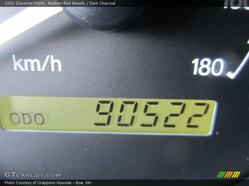 Medium Red Metallic / Dark Charcoal 2002 Chevrolet Prizm