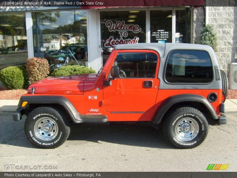 Flame Red / Dark Slate Gray 2004 Jeep Wrangler X 4x4