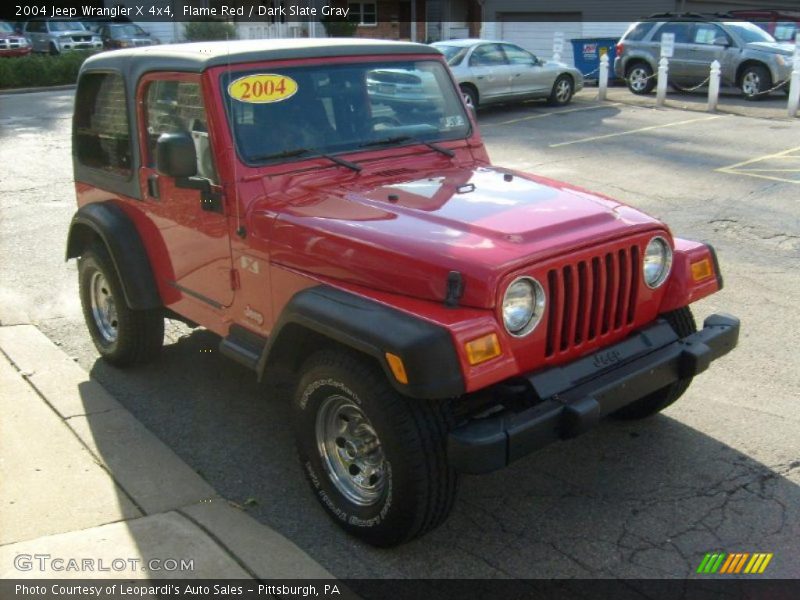Flame Red / Dark Slate Gray 2004 Jeep Wrangler X 4x4