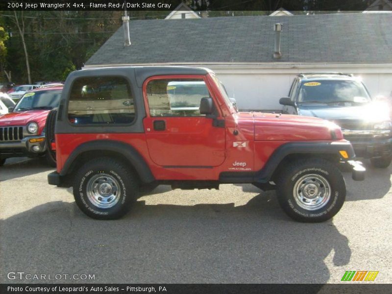 Flame Red / Dark Slate Gray 2004 Jeep Wrangler X 4x4