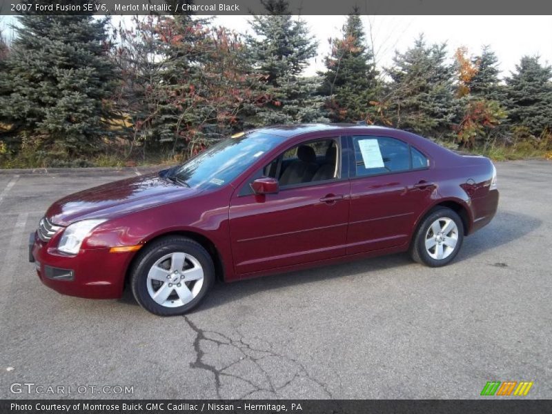 Merlot Metallic / Charcoal Black 2007 Ford Fusion SE V6