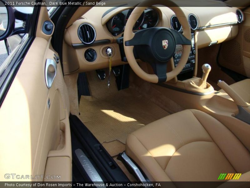 Dark Blue Metallic / Sand Beige 2011 Porsche Cayman