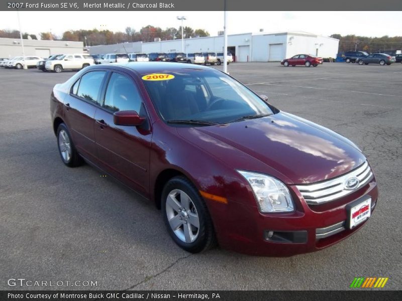 Merlot Metallic / Charcoal Black 2007 Ford Fusion SE V6