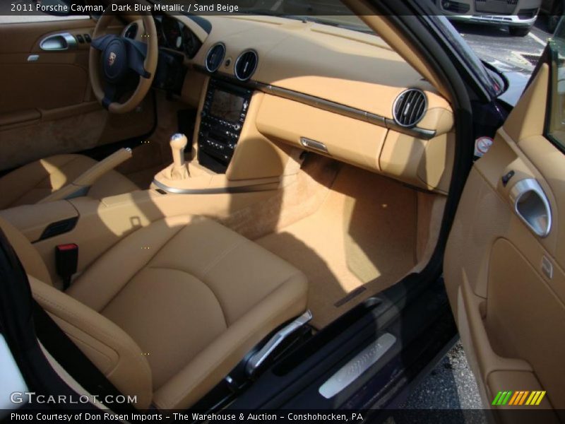 Dark Blue Metallic / Sand Beige 2011 Porsche Cayman