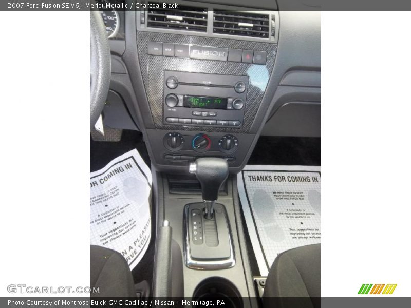 Merlot Metallic / Charcoal Black 2007 Ford Fusion SE V6
