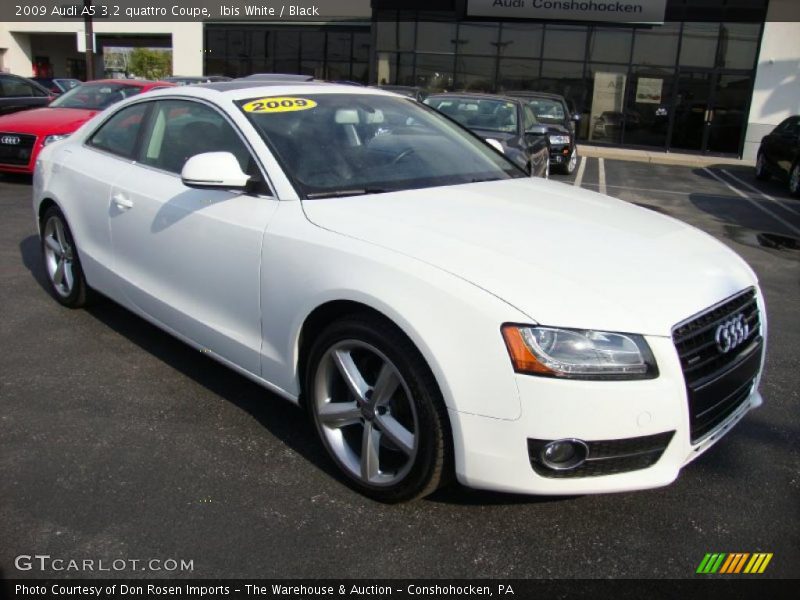 Ibis White / Black 2009 Audi A5 3.2 quattro Coupe
