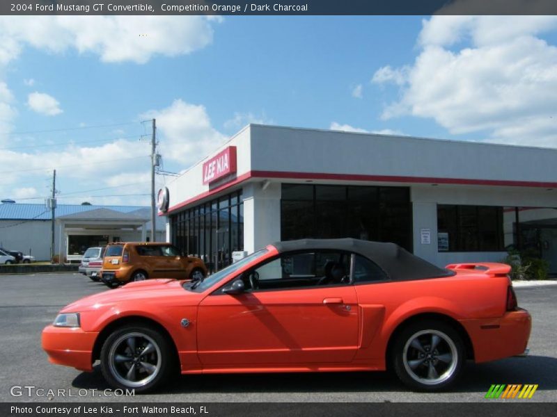 Competition Orange / Dark Charcoal 2004 Ford Mustang GT Convertible