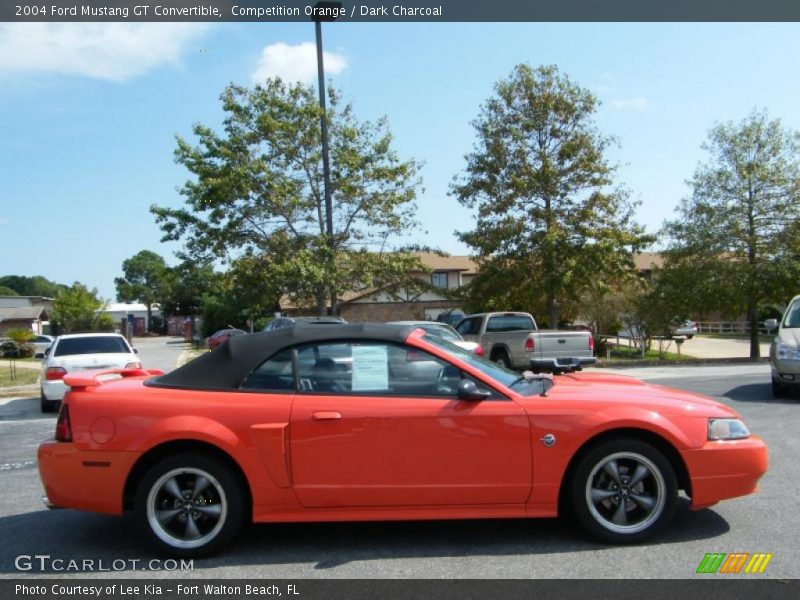 Competition Orange / Dark Charcoal 2004 Ford Mustang GT Convertible