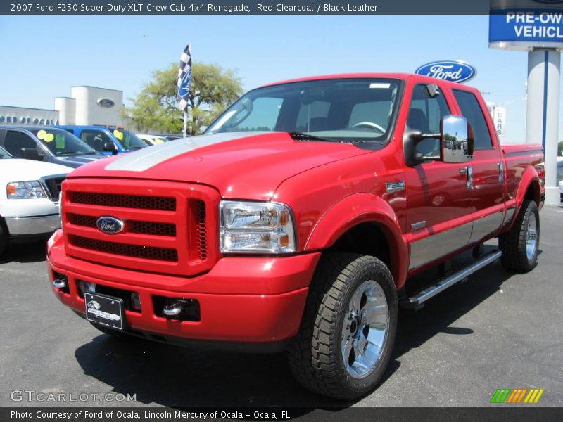 Red Clearcoat / Black Leather 2007 Ford F250 Super Duty XLT Crew Cab 4x4 Renegade