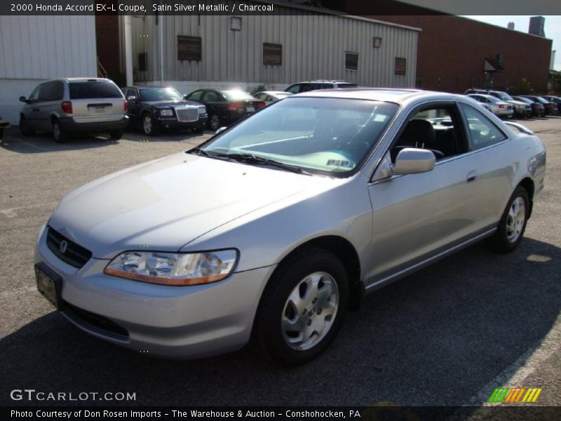 Satin Silver Metallic / Charcoal 2000 Honda Accord EX-L Coupe