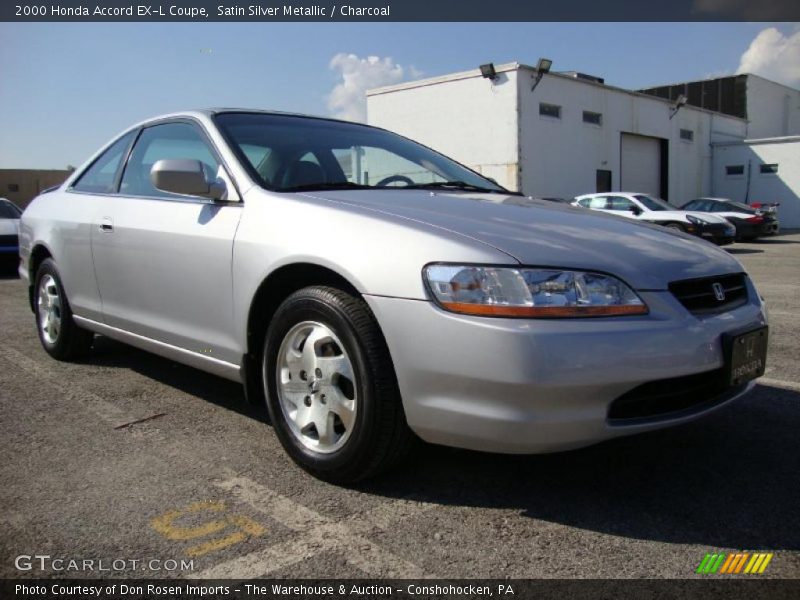 Satin Silver Metallic / Charcoal 2000 Honda Accord EX-L Coupe