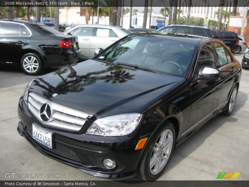 Black / Black 2008 Mercedes-Benz C 350 Sport