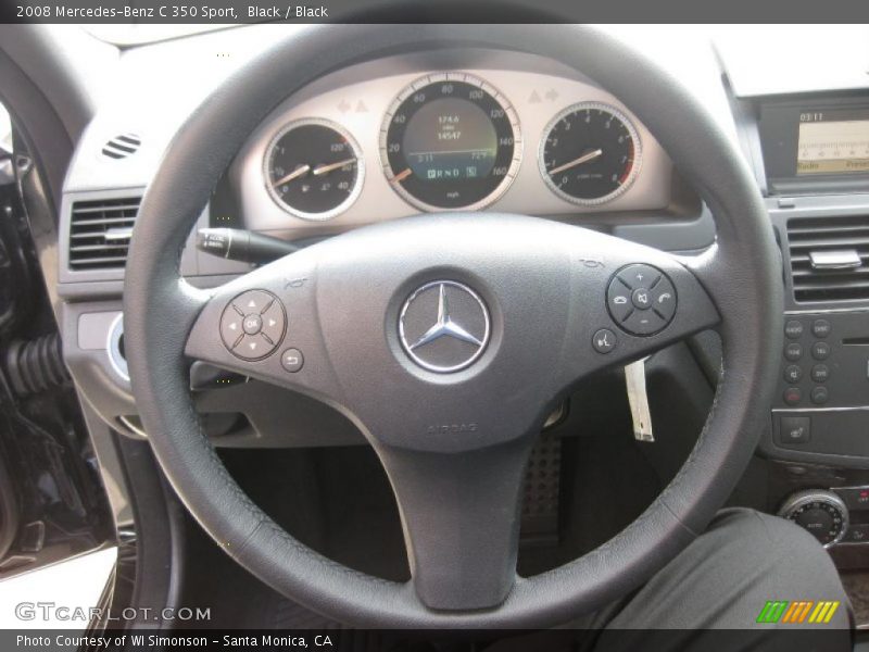 Black / Black 2008 Mercedes-Benz C 350 Sport