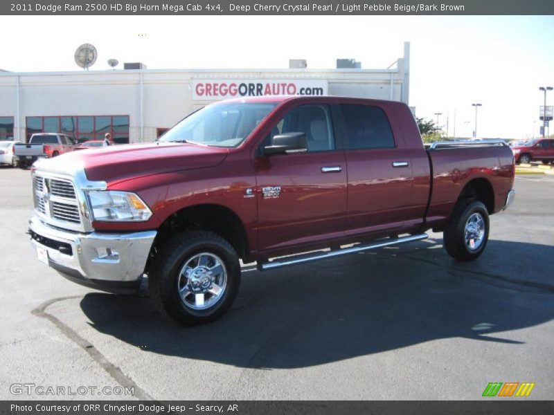 Deep Cherry Crystal Pearl / Light Pebble Beige/Bark Brown 2011 Dodge Ram 2500 HD Big Horn Mega Cab 4x4