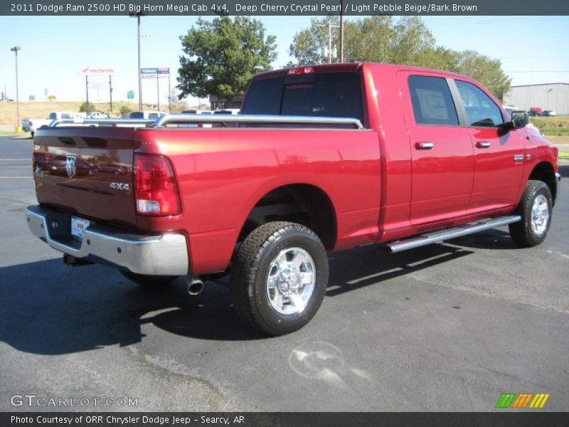Deep Cherry Crystal Pearl / Light Pebble Beige/Bark Brown 2011 Dodge Ram 2500 HD Big Horn Mega Cab 4x4