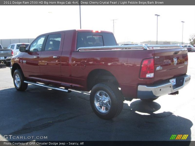 Deep Cherry Crystal Pearl / Light Pebble Beige/Bark Brown 2011 Dodge Ram 2500 HD Big Horn Mega Cab 4x4