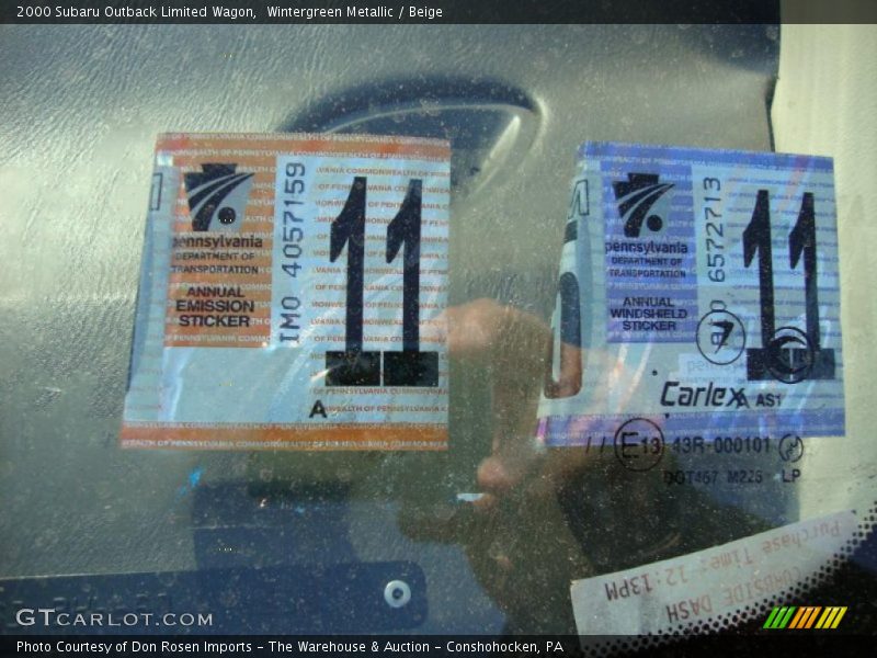 Wintergreen Metallic / Beige 2000 Subaru Outback Limited Wagon