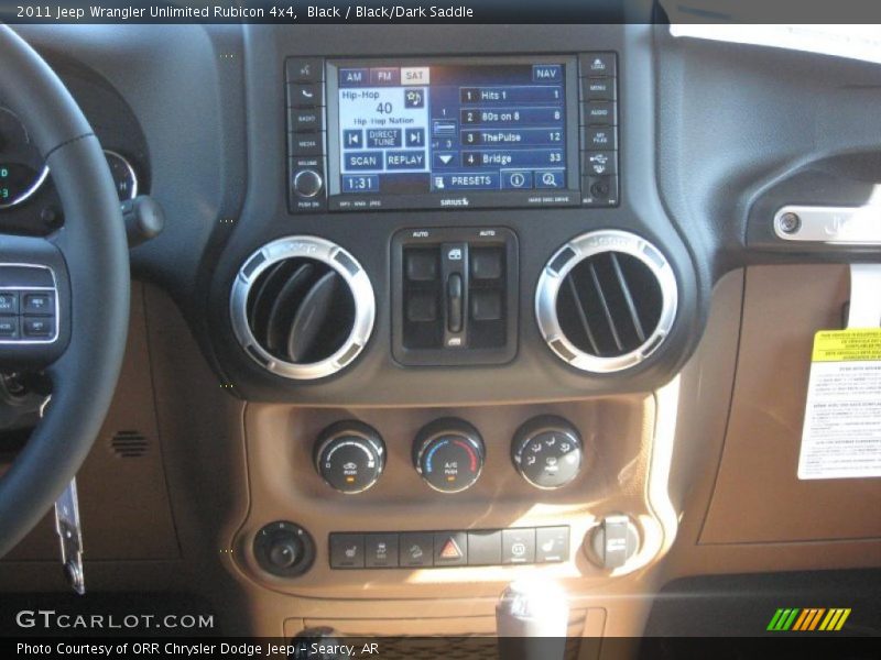 Black / Black/Dark Saddle 2011 Jeep Wrangler Unlimited Rubicon 4x4