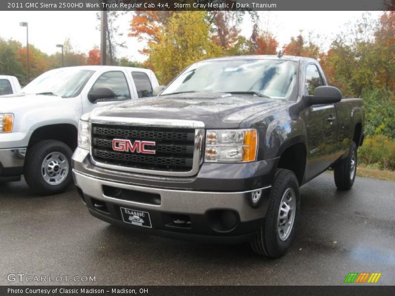 Storm Gray Metallic / Dark Titanium 2011 GMC Sierra 2500HD Work Truck Regular Cab 4x4