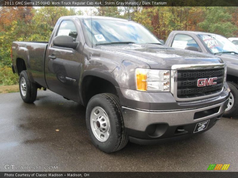 Storm Gray Metallic / Dark Titanium 2011 GMC Sierra 2500HD Work Truck Regular Cab 4x4