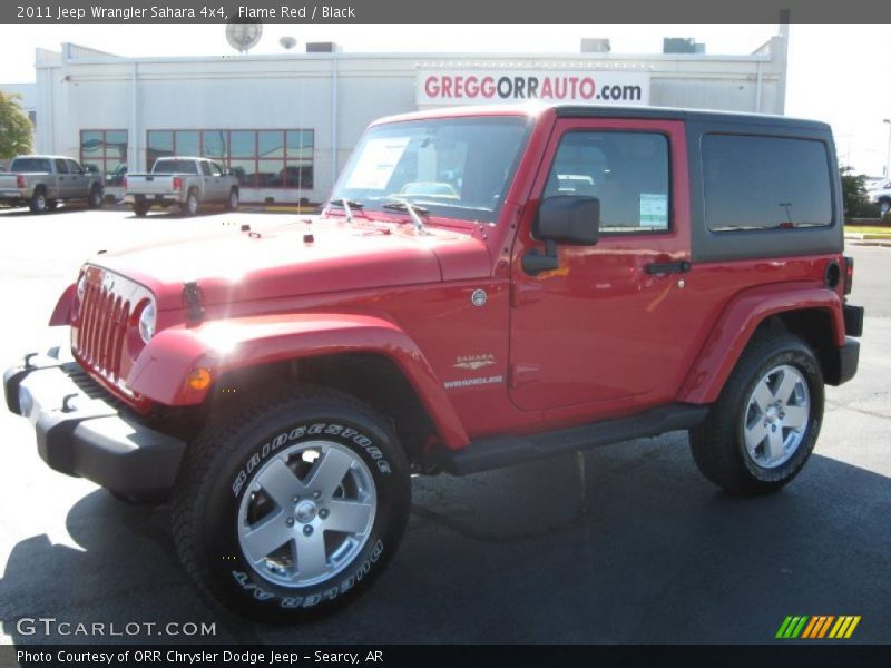 Flame Red / Black 2011 Jeep Wrangler Sahara 4x4