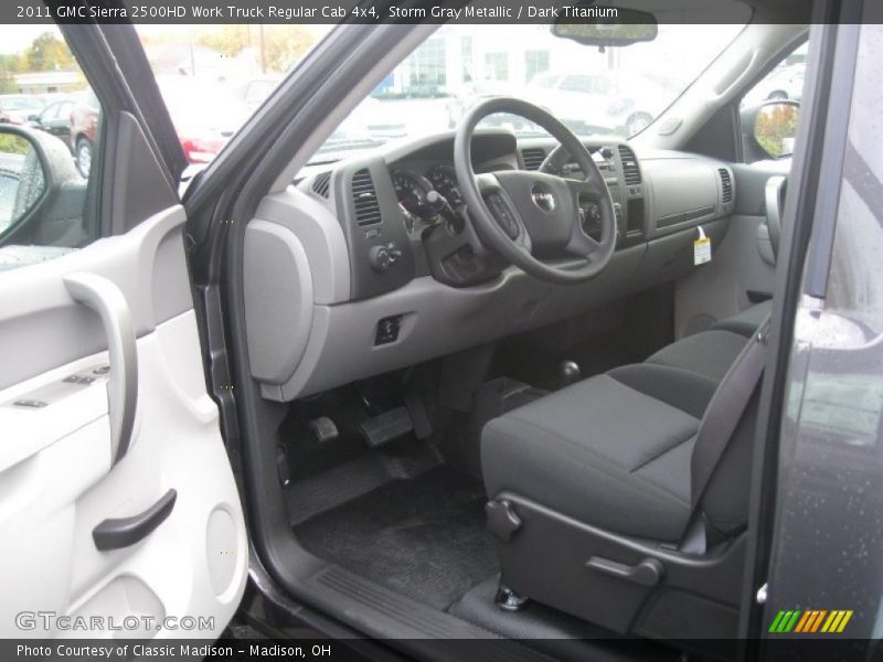 Dark Titanium Interior - 2011 Sierra 2500HD Work Truck Regular Cab 4x4 