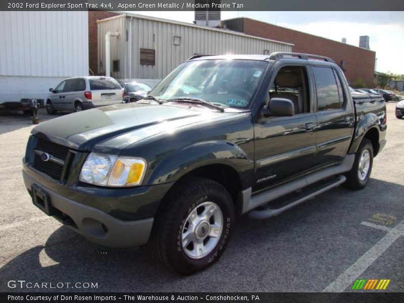 Aspen Green Metallic / Medium Prairie Tan 2002 Ford Explorer Sport Trac 4x4