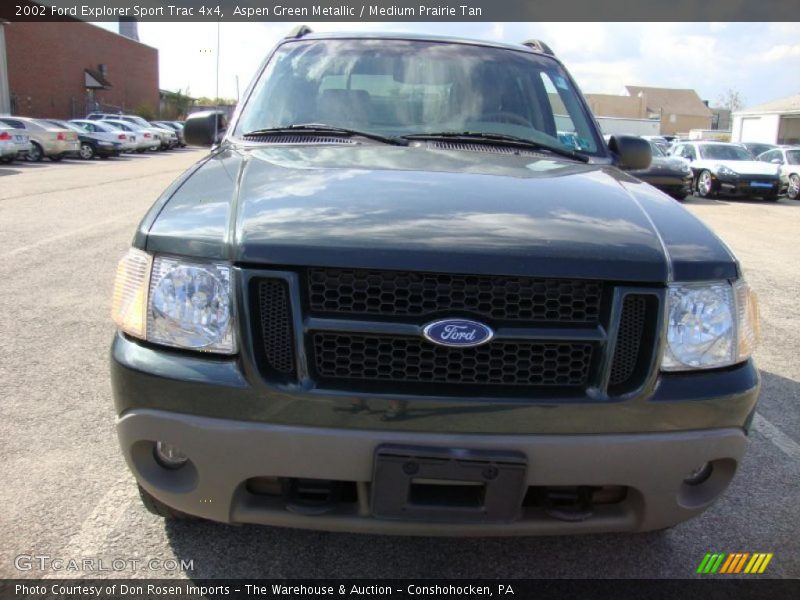 Aspen Green Metallic / Medium Prairie Tan 2002 Ford Explorer Sport Trac 4x4