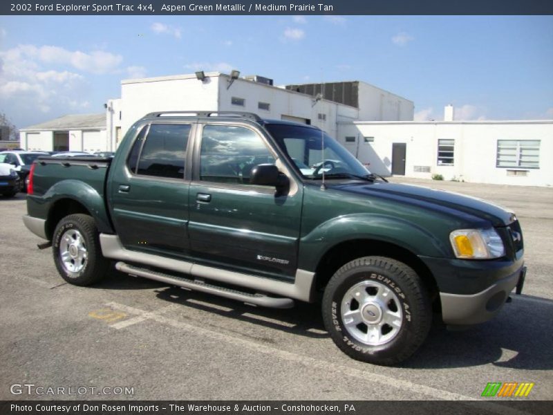 Aspen Green Metallic / Medium Prairie Tan 2002 Ford Explorer Sport Trac 4x4