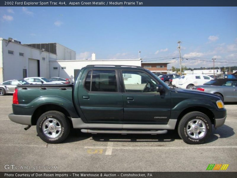 Aspen Green Metallic / Medium Prairie Tan 2002 Ford Explorer Sport Trac 4x4