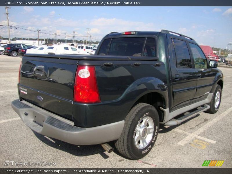 Aspen Green Metallic / Medium Prairie Tan 2002 Ford Explorer Sport Trac 4x4