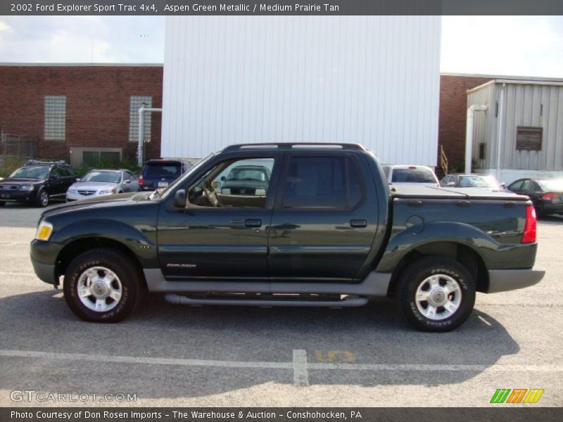 Aspen Green Metallic / Medium Prairie Tan 2002 Ford Explorer Sport Trac 4x4