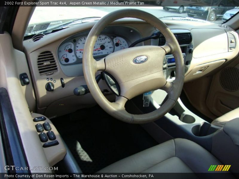 Aspen Green Metallic / Medium Prairie Tan 2002 Ford Explorer Sport Trac 4x4