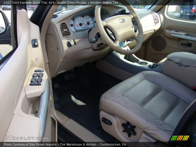 Aspen Green Metallic / Medium Prairie Tan 2002 Ford Explorer Sport Trac 4x4
