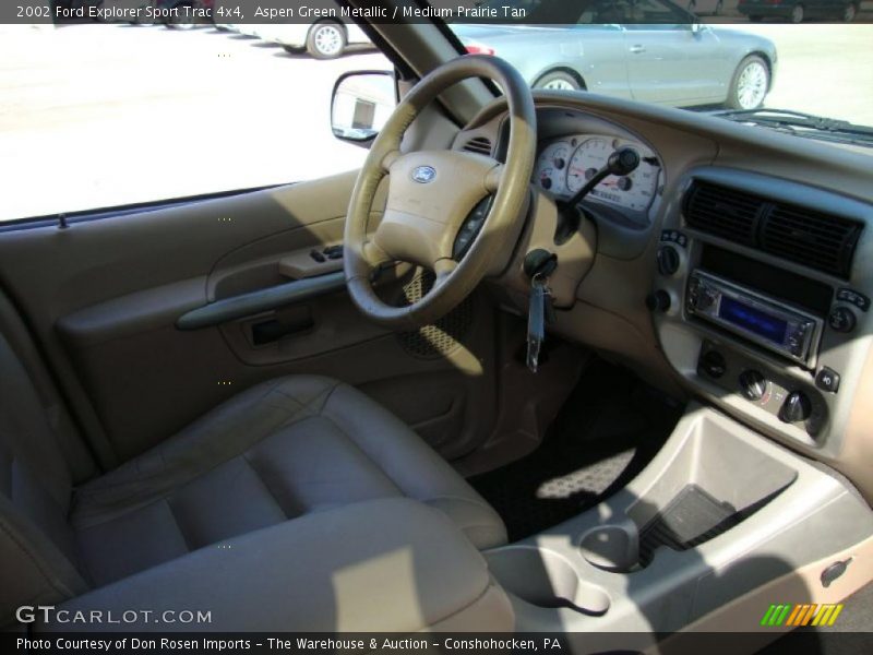 Aspen Green Metallic / Medium Prairie Tan 2002 Ford Explorer Sport Trac 4x4
