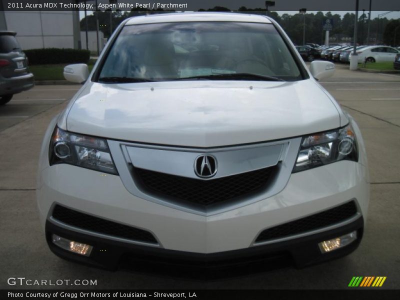 Aspen White Pearl / Parchment 2011 Acura MDX Technology