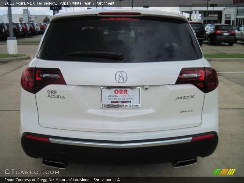 Aspen White Pearl / Parchment 2011 Acura MDX Technology